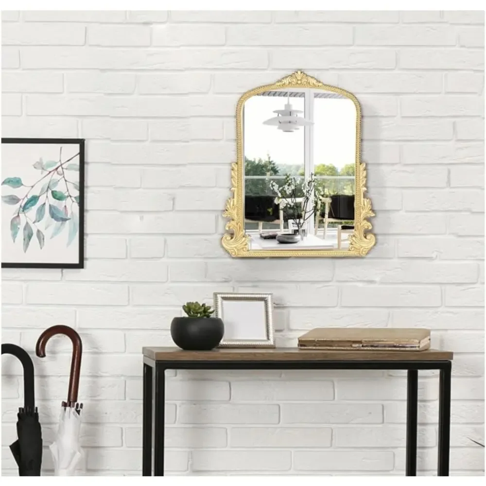 Willannals Vintage Gold Arched Wall Vanity Mirror 17x12 Open Box